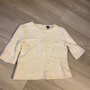 Cream textured Ann Taylor top!